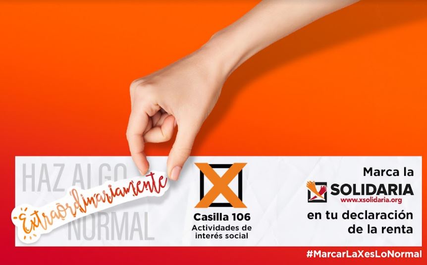 Marcar la X Solidaria en la renta es un gesto extraordinariamente normal que ayuda a millones de personas